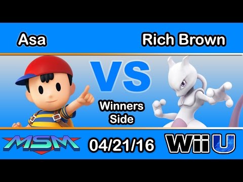 MSM 42: TTN Asa (Ness) Vs. Rich Brown (Mewtwo) Winners Side - Smash Wii U
