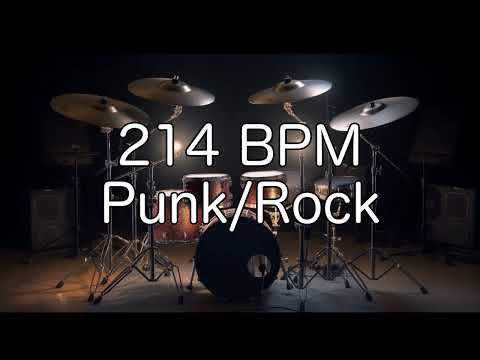 Punk/Rock Groove: 214 BPM Drum Beat for Musicians