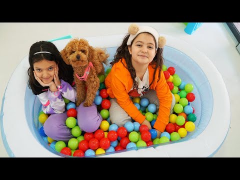Masal and Öykü  learn color by playing games - Funny Kids