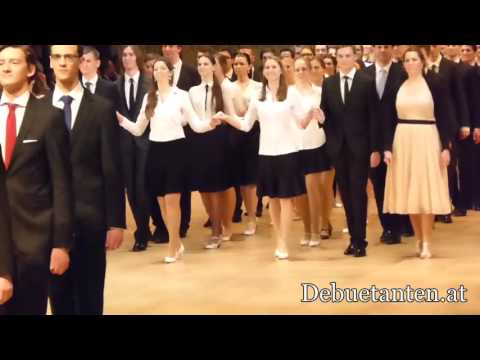 Zweiter Einzug bei der Eröffnung - Generalprobe Wiener Opernball 03.02.2016