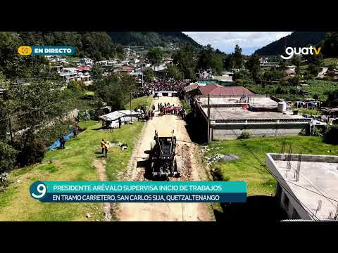 Primera piedra del nuevo tramo carretero que conduce de Aldea Calel, San Carlos Sija a Pologuá.