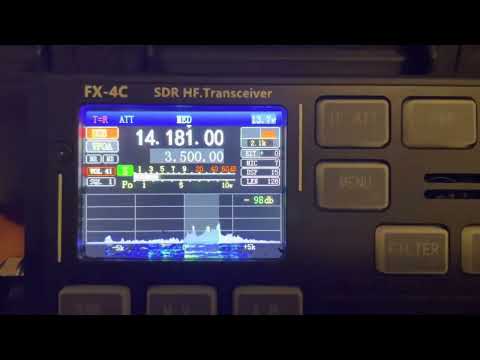 Qrp 5 watts Fx-4c, Hustler 4btv qso with GW4XLS