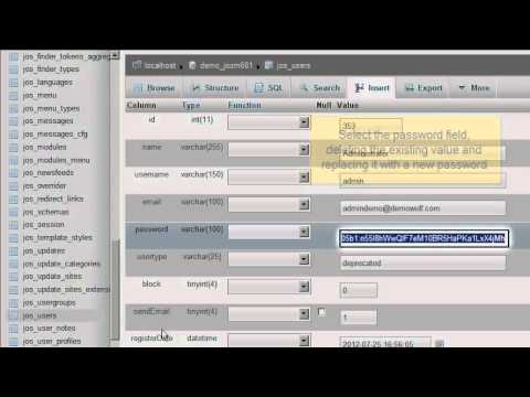 Joomla! Tutorial #61: How to Reset Your Joomla! Admin Password Using phpMyAdmin