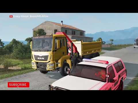 [Cars vs Lava River from Volcano] –  Crazy about  BeamNG Drive.