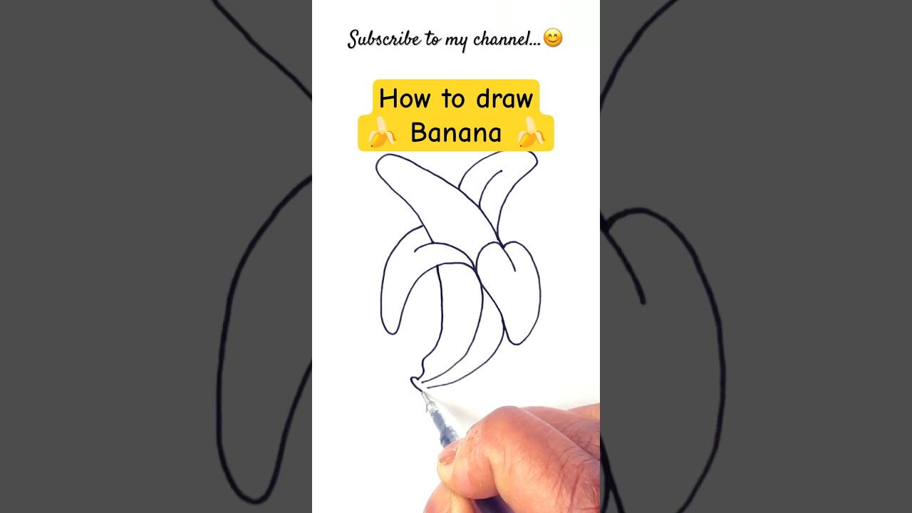 How to draw Banana🍌#trending #drawing #viral #art #easydrawing #howtodraw #shortvideo #easy #shorts