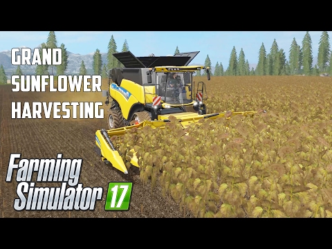 Let's Play Farming Simulator 17 | Goldcrest Valley | Part 2 | Grand Sunflower Harvesting |