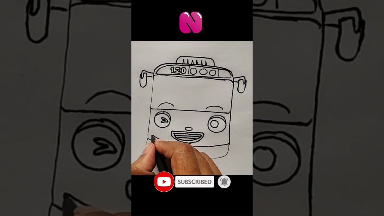 Menggambar dan Mewarnai Tayo The Little Bus #shorts