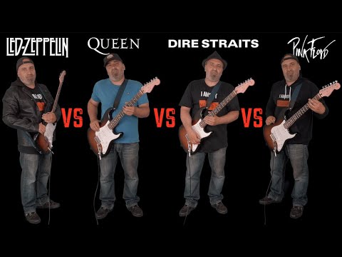 Led Zeppelin VS Queen VS Dire Straits VS Pink Floyd (Guitar Battle)
