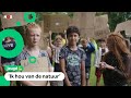 Kinderen protesteren tegen het kappen van oude bomen
