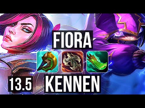 FIORA vs KENNEN (TOP) | 6/1/13, 600+ games, 1.1M mastery, Dominating | KR Challenger | 13.5
