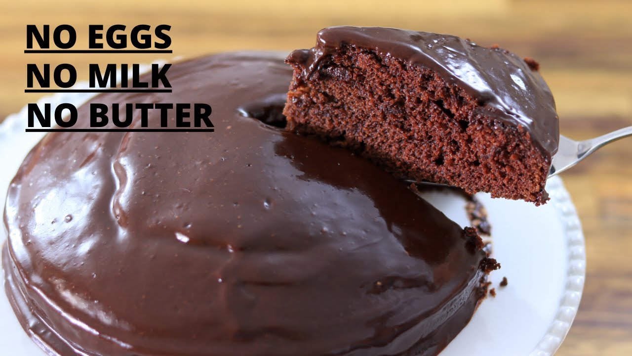 Chocolate Cake Recipe – No Eggs, No Milk, No Butter