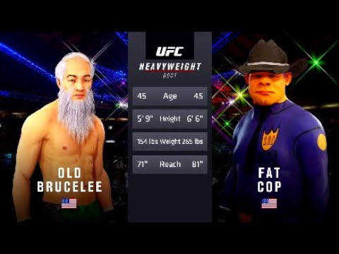 Old Bruce Lee vs. Fat Cop - EA Sports UFC 4