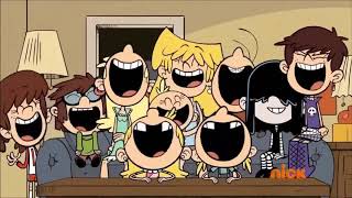 The Loud Sisters laugh at Sandy Cheeks wearing a pickle jar