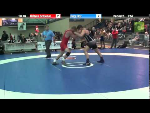 1st Place Best 2 out of 3 98 KG Nathan Schiedel vs. Orry Elor