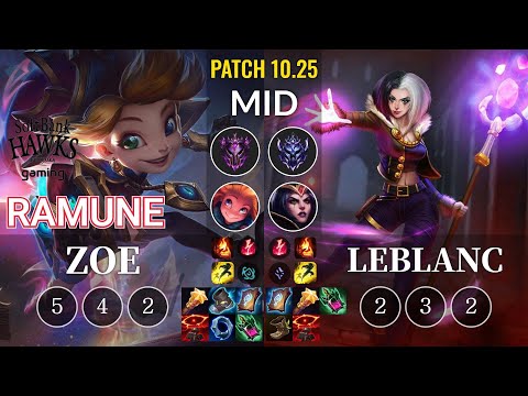 SHG Ramune Zoe vs LeBlanc Mid - KR Patch 10.25