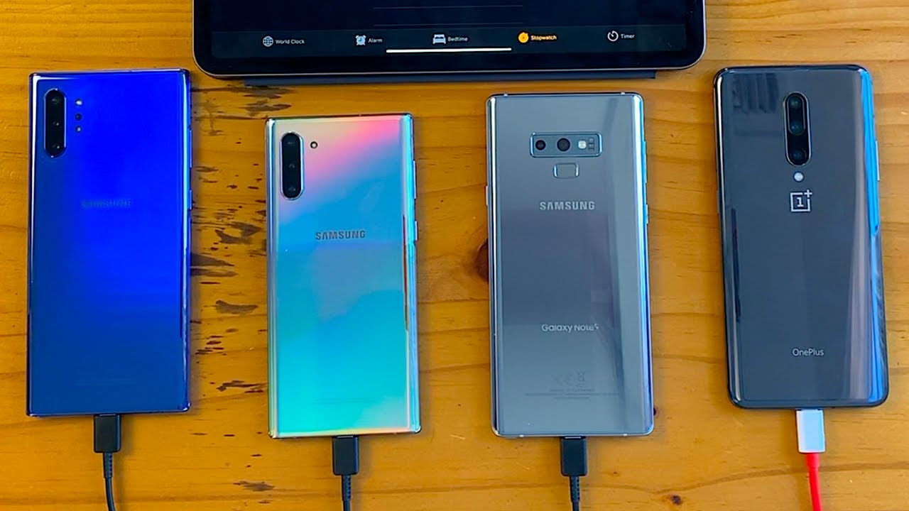 Note 10 Plus vs Note 10 vs Note 9 vs OnePlus 7 Pro Charging Test: STUNNING Results!