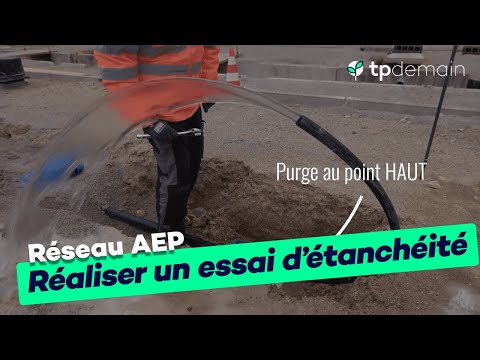 Réaliser un essai d'étanchéité sur une conduite AEP en PEHD