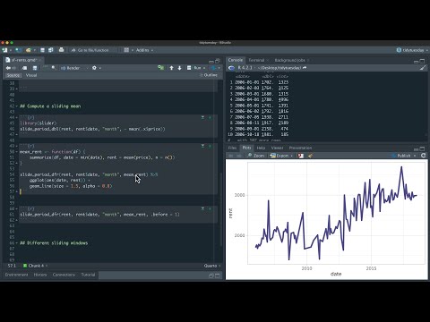 Sliding window aggregation for rents in San Francisco