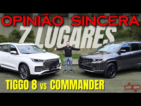 Chery Tiggo 8 ou Jeep Commander, qual o melhor SUV 7 lugares? Mais de R$ 50 mil de diferença! Vale?