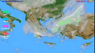 Precipitation forecast Greece // modelrun: 00h UTC 2020-05-27