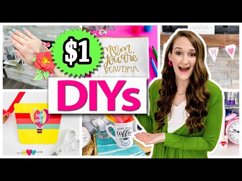 $1 Mother’s Day Gifts! 🌸 Using FUN CRICUT MATERIALS!  | Dollar Tree DIYs