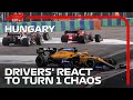 Drivers React To Turn 1 Chaos | 2021 Hungarian Grand Prix