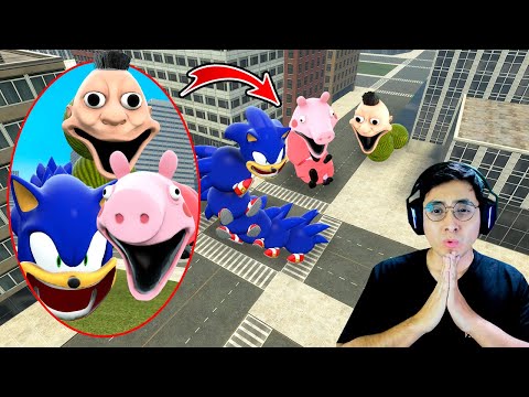 Un DRON capta a la FAMILIA GUSANO HAMBRIENTO en la CIUDAD - Garry's Mod