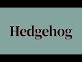 Hedgehog Meaning and Pronunciation