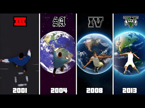 Franklin Falling FROM SPACE in All GTA Games! (GTA 3 → GTA 5)
