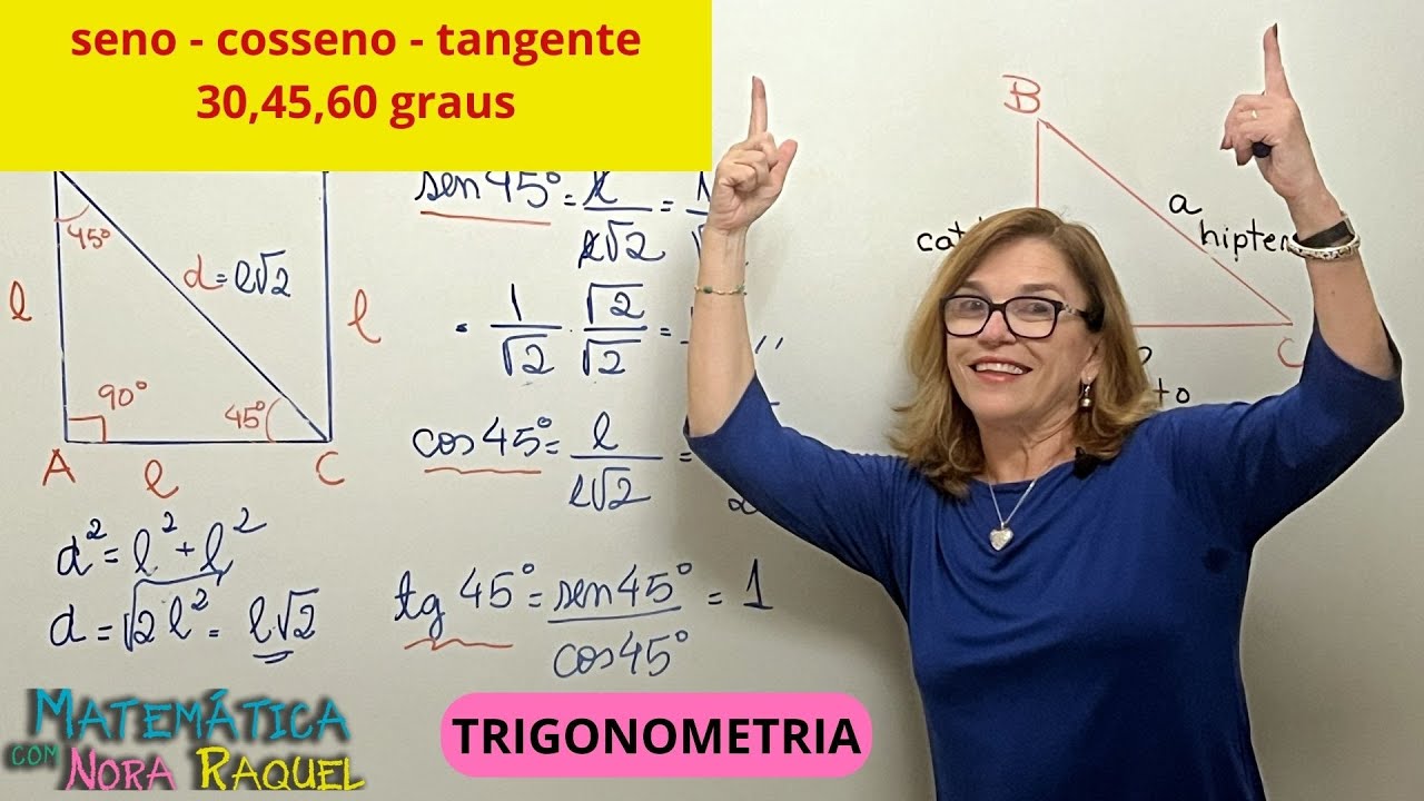 SENO, COSSENO E TANGENTE DE 30, 45 E 60 GRAUS. TRIGONOMETRIA