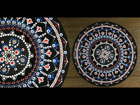 How to Paint a Record Album Dot Mandala - Repurpose - 4th of July - 364