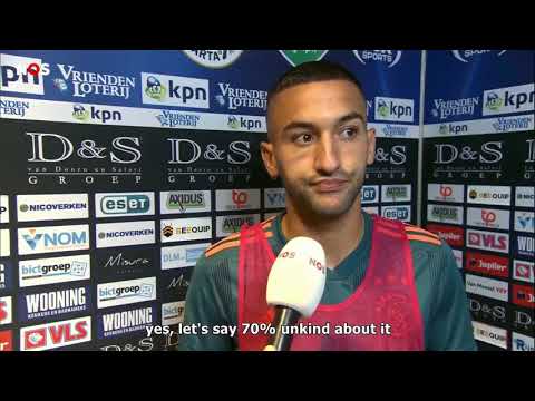 Hakim Ziyech not impressed with the Dutch journalist,
