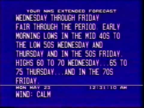 WeatherSTAR III, Willow Grove PA, May 23, 1988