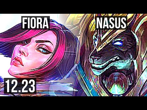 FIORA vs NASUS (TOP) | 1000+ games, Legendary, 16/3/3, 1.0M mastery | EUW Master | 12.23