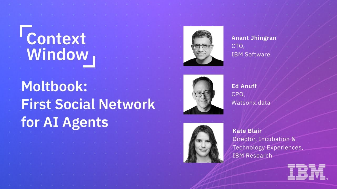 Video thumbnail for Moltbook: The First Social Network for AI Agents