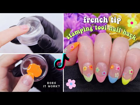 TESTING VIRAL TIK TOK STAMPING TOOL FRENCH TIP HACK | The Beauty Vault