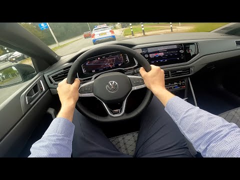 Volkswagen NEW Polo R-Line 2022 | 4K POV Test Drive | 70kWh | 95hp- 7DSG | R-Line | Detail inside