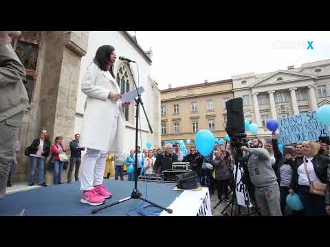 Prosvjed medicinskih sestara i tehnicara ispred Vlade