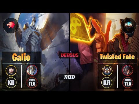 Lava GALIO (Mid) [Predator] VS TWISTED FATE - Challenger KR Patch 11.5