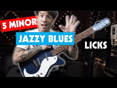 5 Minor Jazzy Blues Licks with TAB | Guitar Lesson