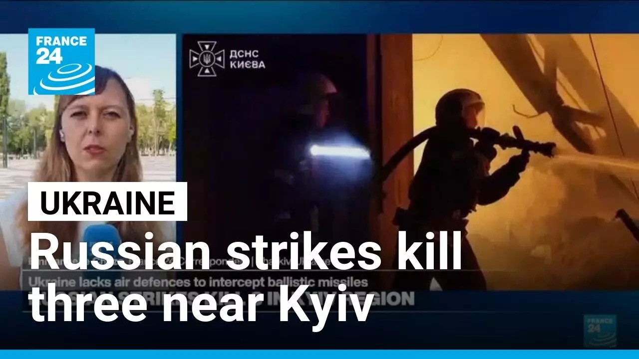 Russian strikes kill four near Kyiv, Zelensky makes landmark visit to Serbia • FRANCE 24 English