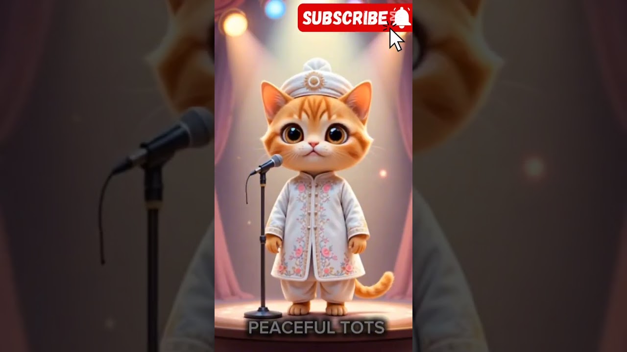 “Cute Cat Recites First Kalma 🐾 | Soothing Islamic Short | Peaceful Tots”