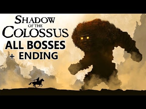 Shadow of the Colossus PS4 Remake ALL BOSSES + ENDING Gameplay Walkthrough PS4 Pro