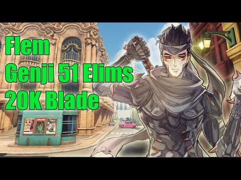 Flem Genji Gameplay 51 Elims - Pro Overwatch Gameplay Season 19