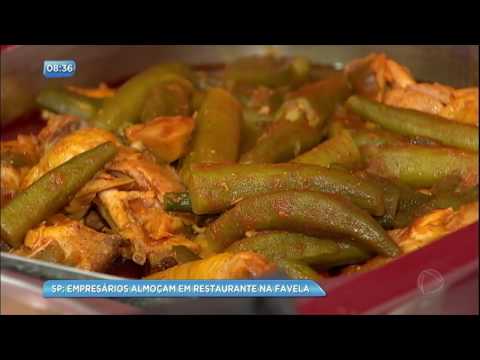 Empresários almoçam em restaurante de favela no bairro Cidade Jardim (SP)