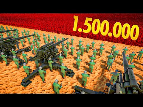 NEW ARTILLERY vs 1.5 MILLION ZOMBIE ARMY | UEBS 2 Ultimate Epic Battle Simulator 2