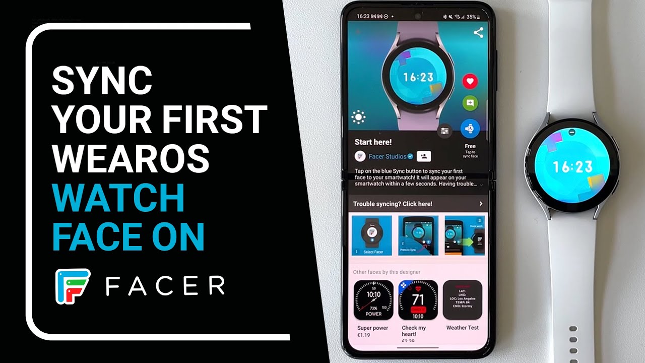 Sync your first WearOS watch face on Facer