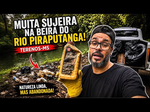 Olha o que encontramos na beira do Rio Piraputanga em Terenos-MS! 😢🌿