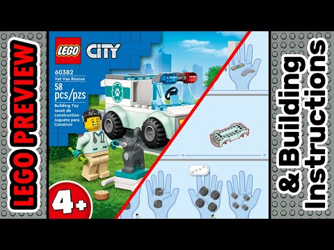 Preview LEGO Set 60382 - LEGO City - Vet Van Rescue - & Building Instructions - LEGO 2023