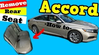 2018 2019 Honda Accord -- How To Remove Back Seat